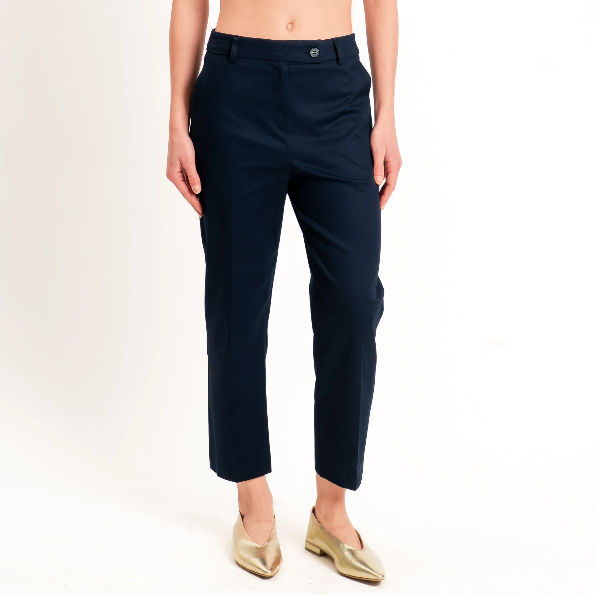 Tensione in-Pantalone straight fit in cotone - blu - Image 2