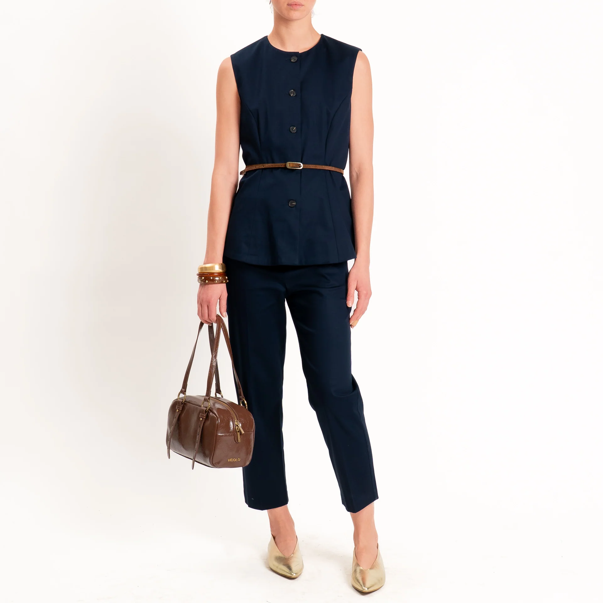 Tensione in-Pantalone straight fit in cotone - blu - Image 3