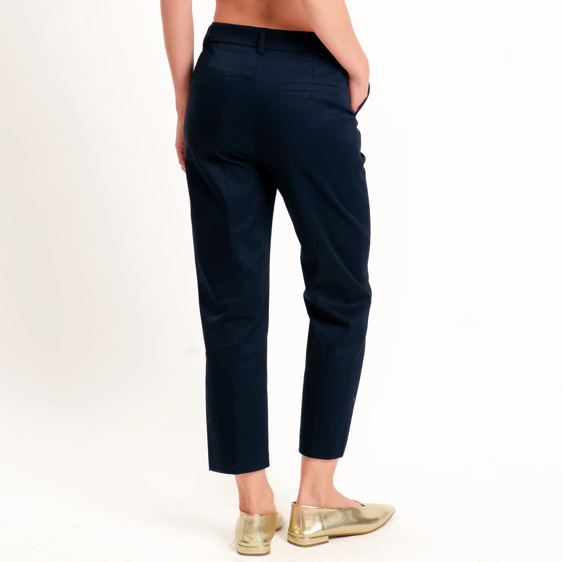 Tensione in-Pantalone straight fit in cotone - blu - Image 4