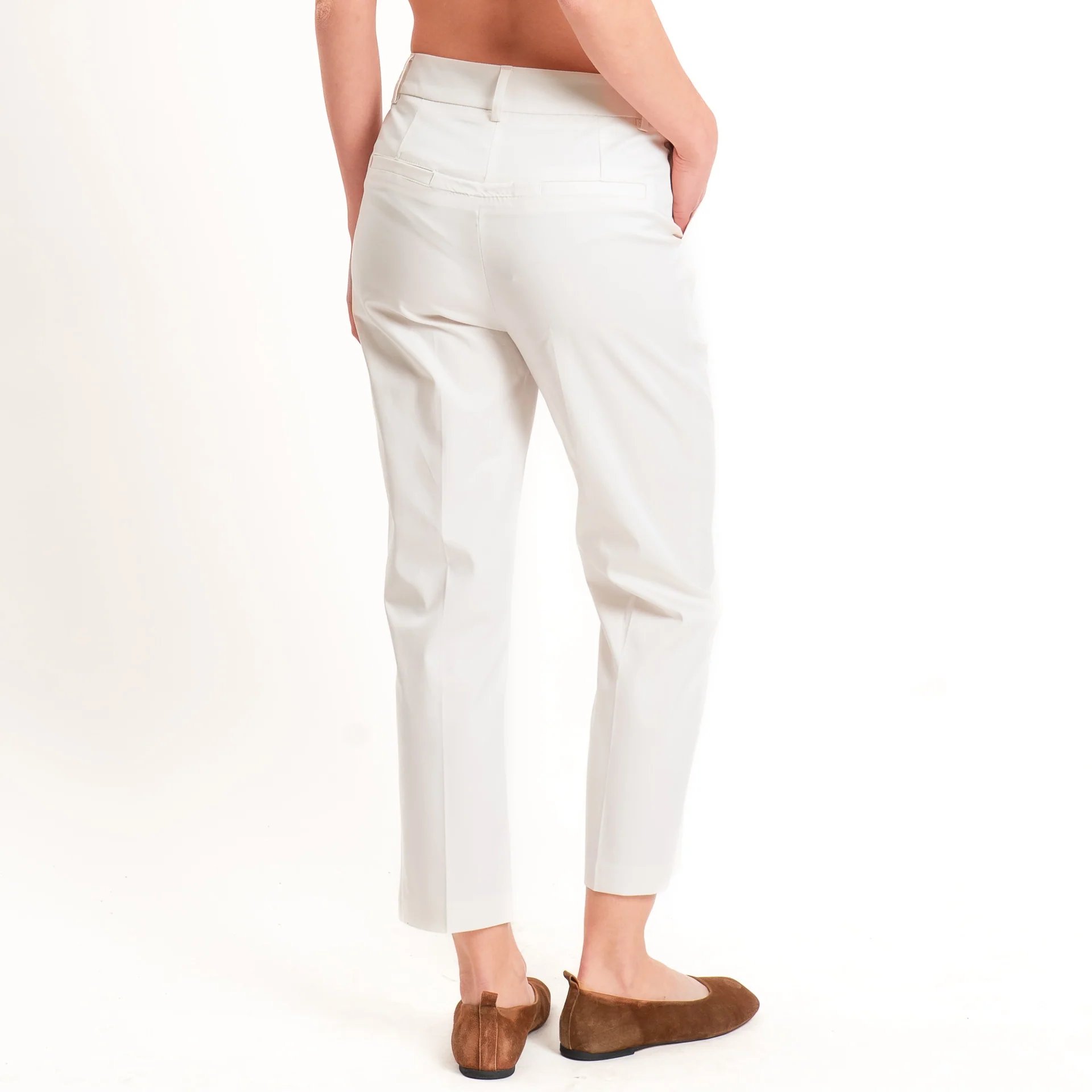 Tensione in-Pantalone straight fit in cotone - vaniglia - Image 3
