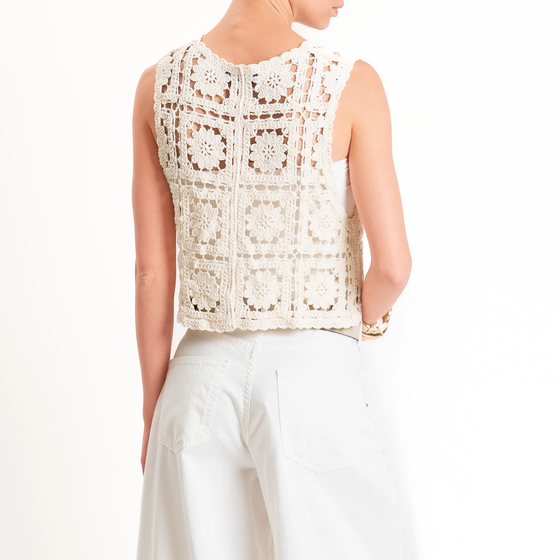 Haveone-Gilet crochet - burro - Image 3