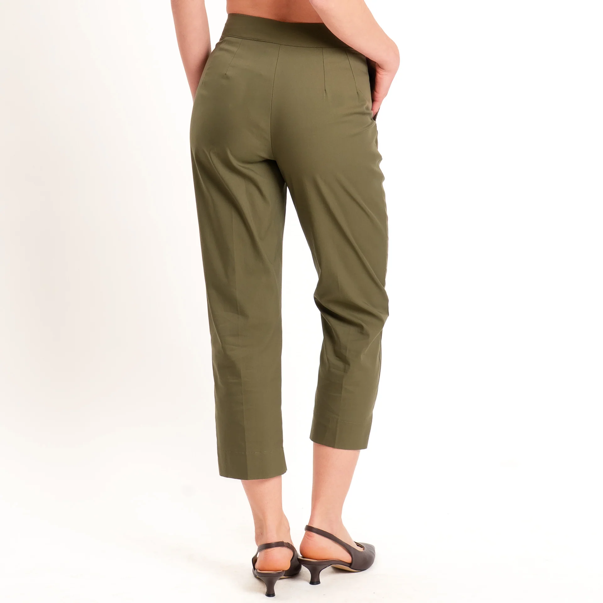 Dixie-Pantalone cotone straight fit - salvia - Image 4