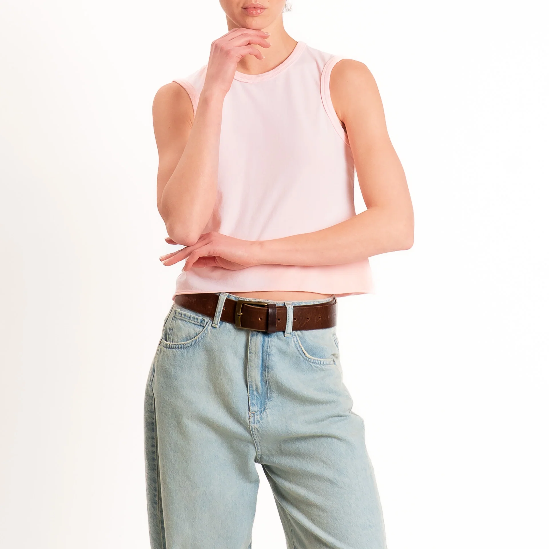 Tensione in-Top cotone elasticizzato - pink