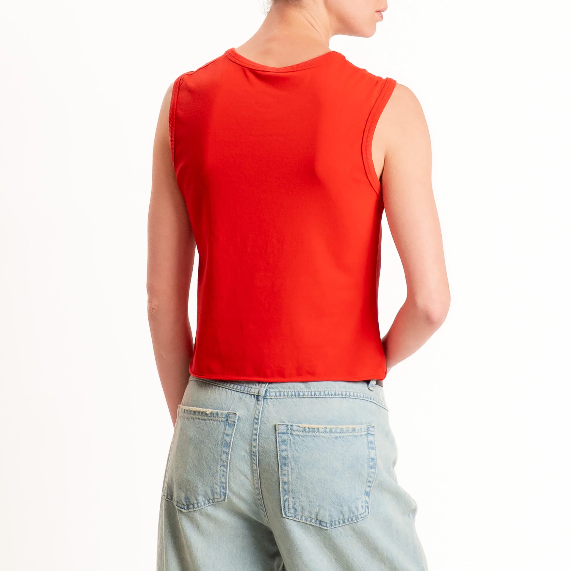 Tensione in-Top cotone elasticizzato - rosso - Image 3