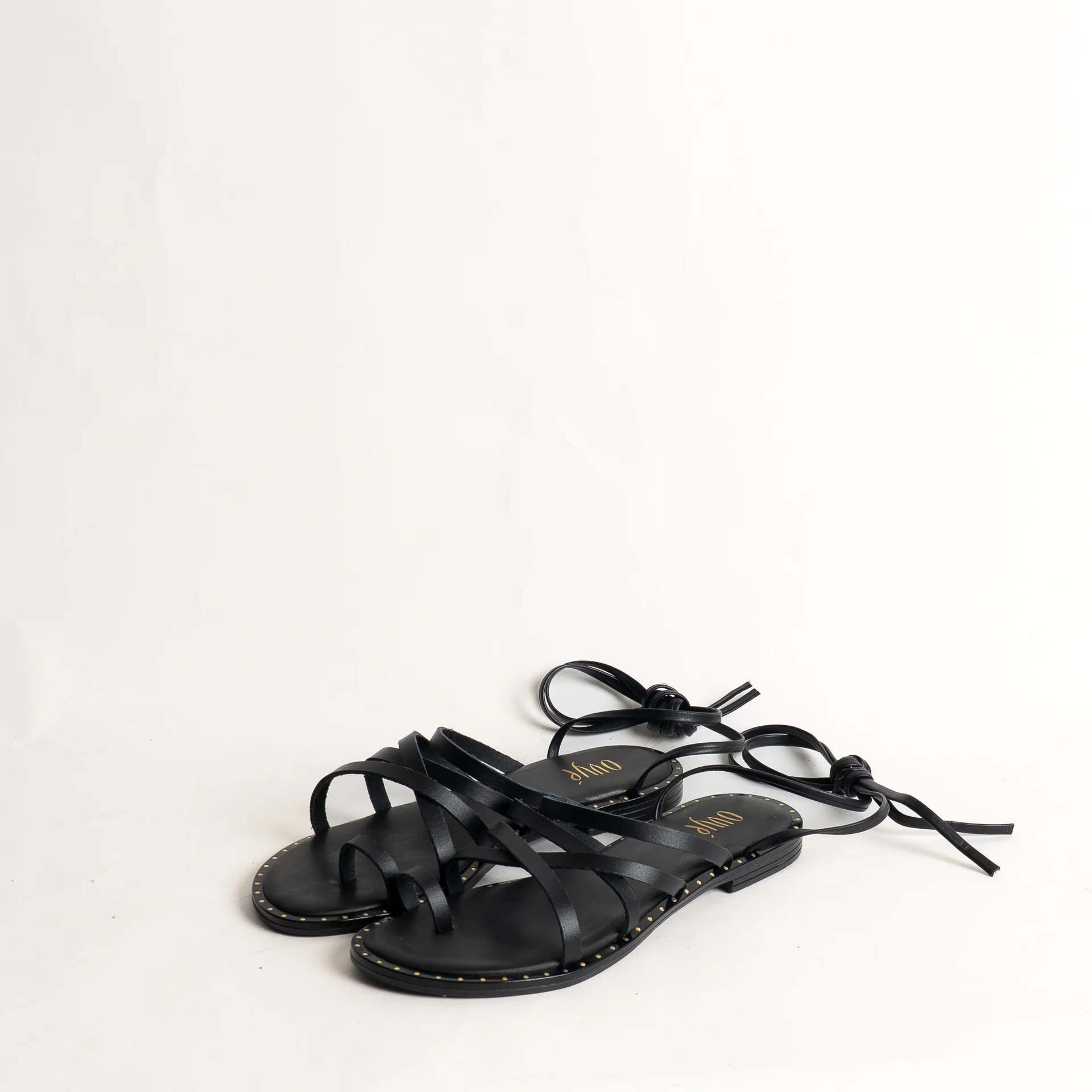 Ovyè-Sandalo alla schiava in pelle - nero - Image 2