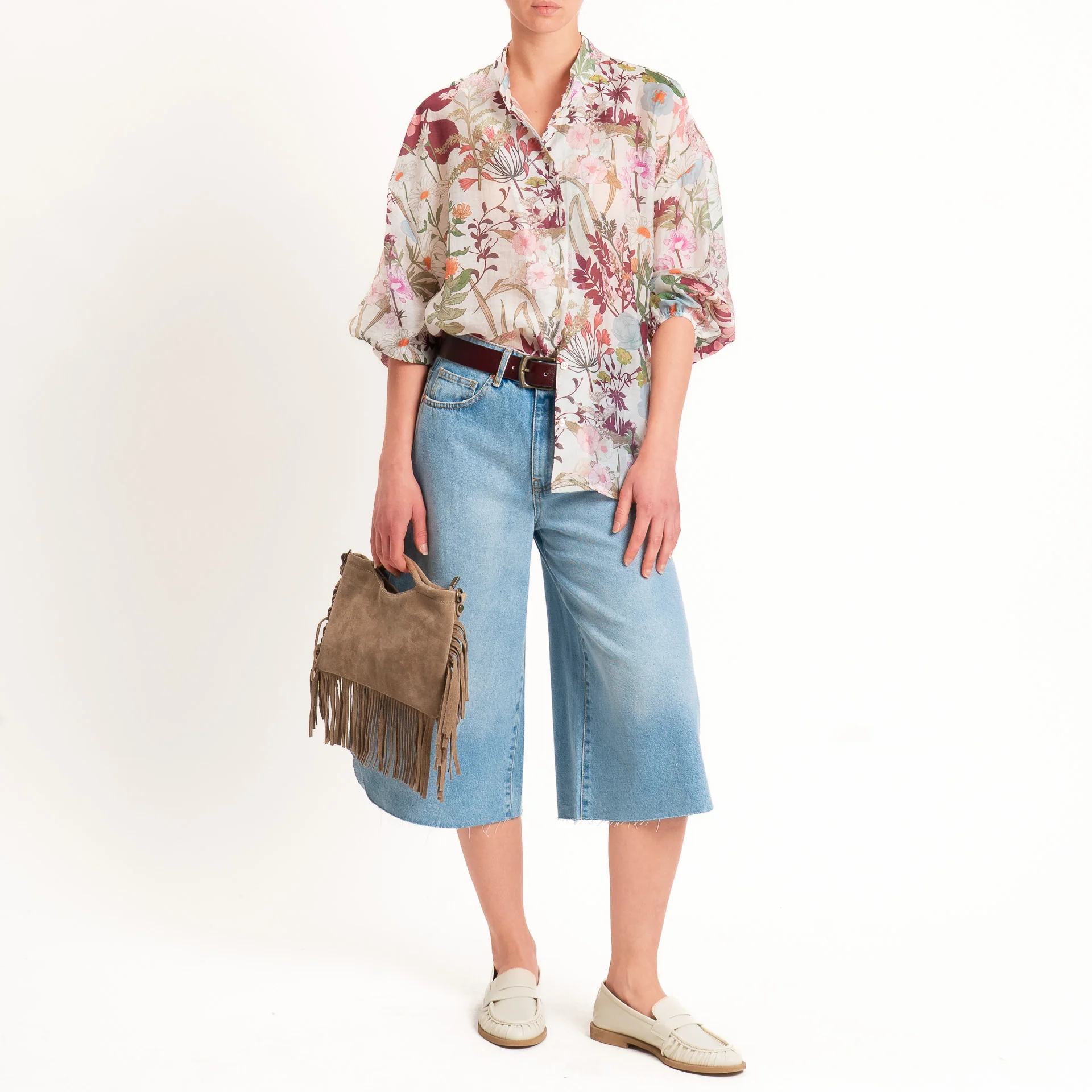 Tensione in-Bermuda jeans 5 tasche taglio vivo - denim - Image 3