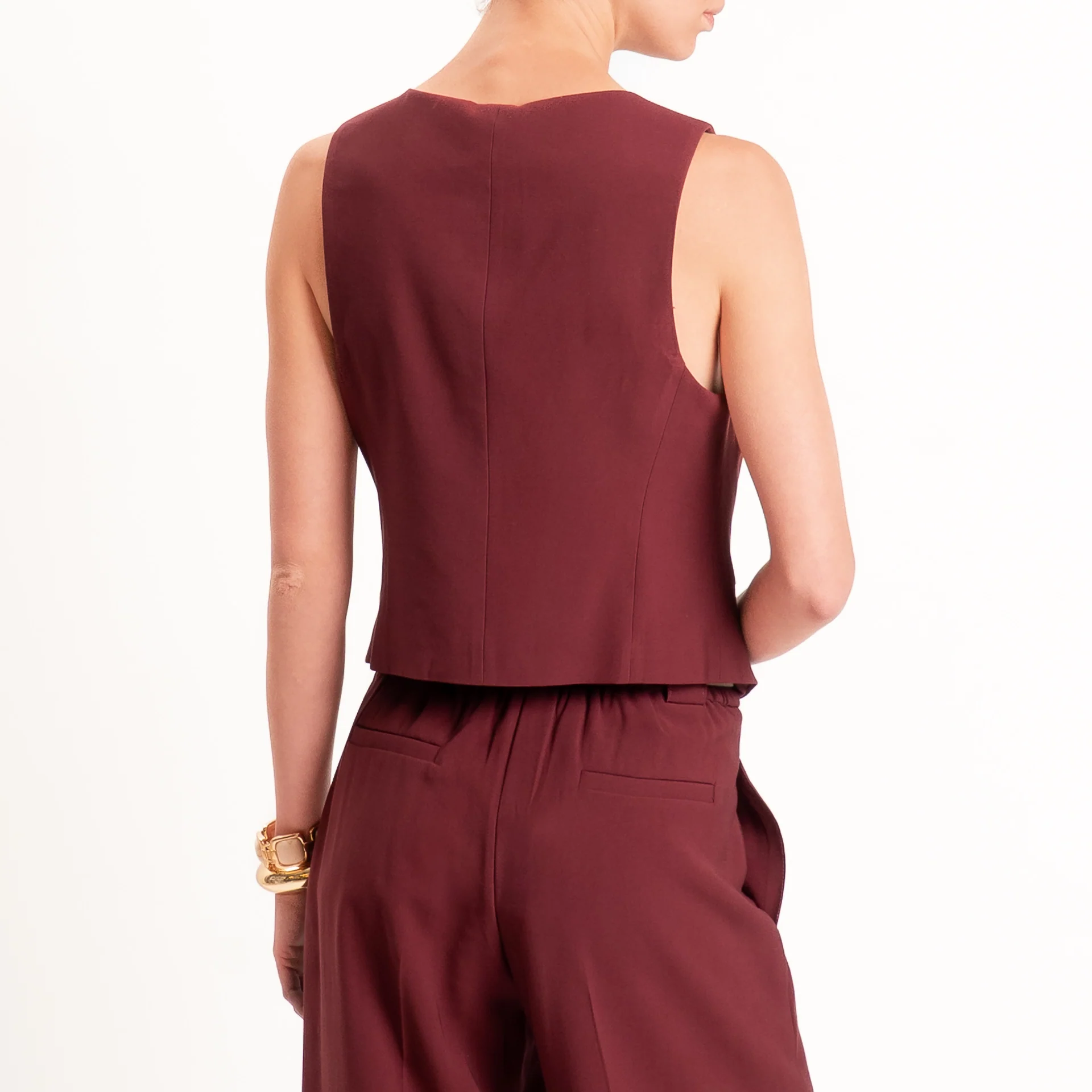 Tensione in-Completo gilet e pantalone - vino - Image 4