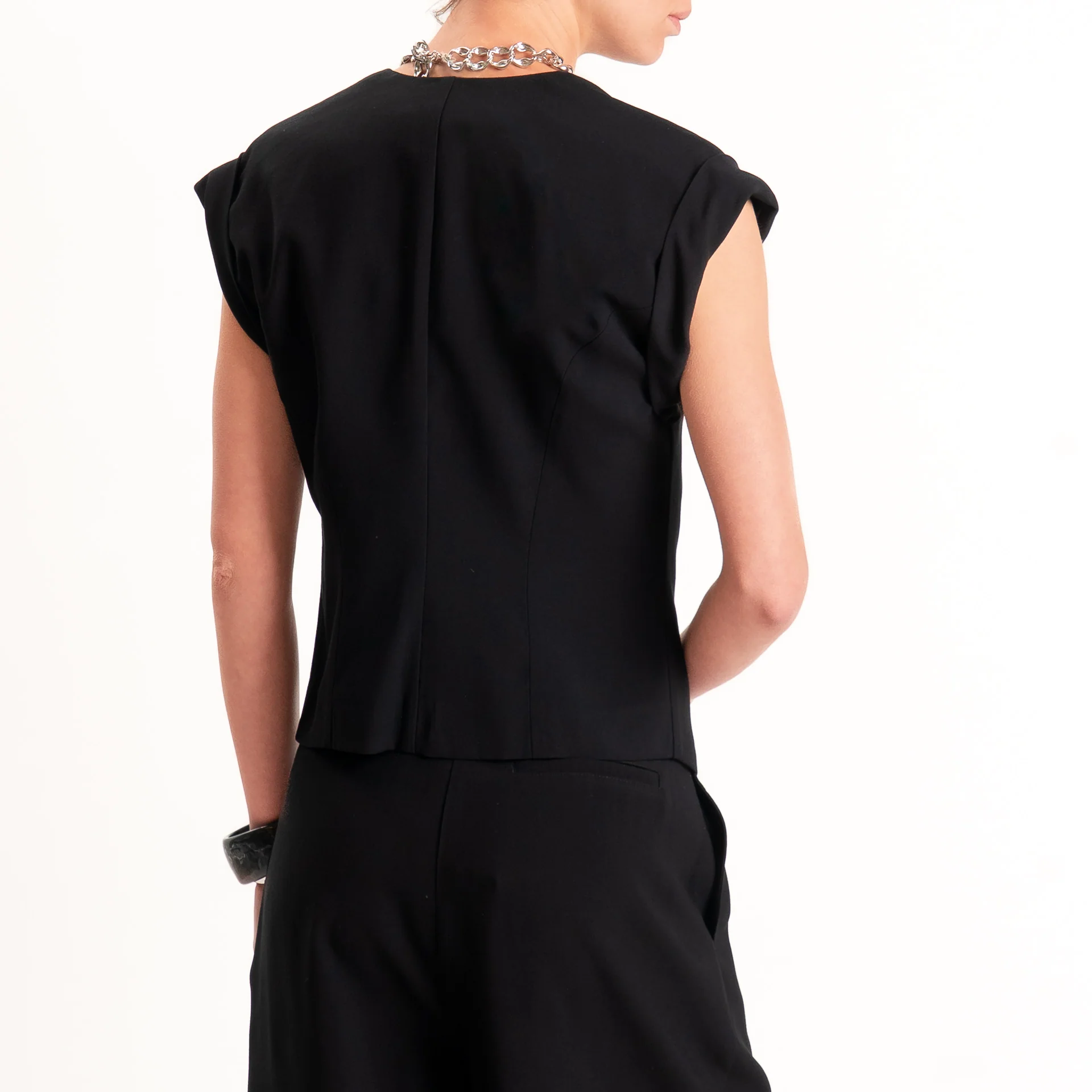 Tensione in-Gilet due bottoni - nero - Image 4