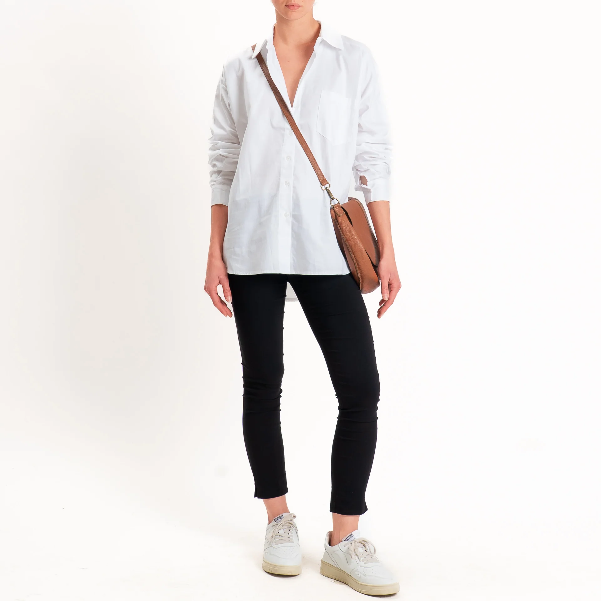 Tensione in-Pantalone slim lunghezza alla caviglia - nero