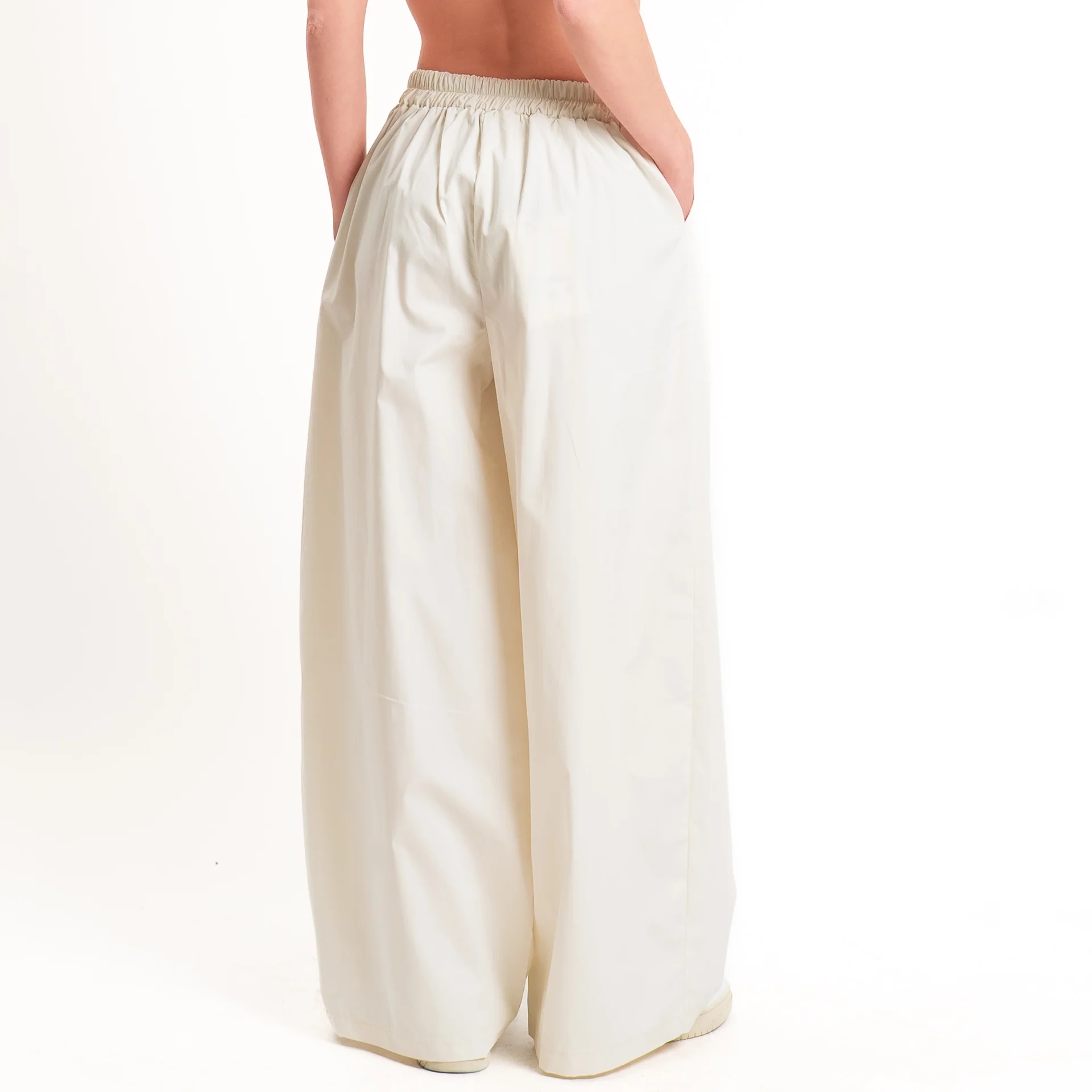 Philia Loft-Pantalone wide leg elastico in vita - burro - Image 3
