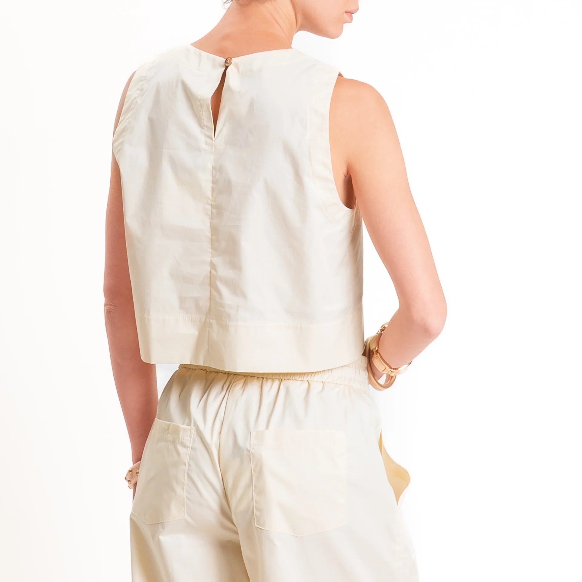 Tensione in-Gilet bottone dietro - vaniglia - Image 3