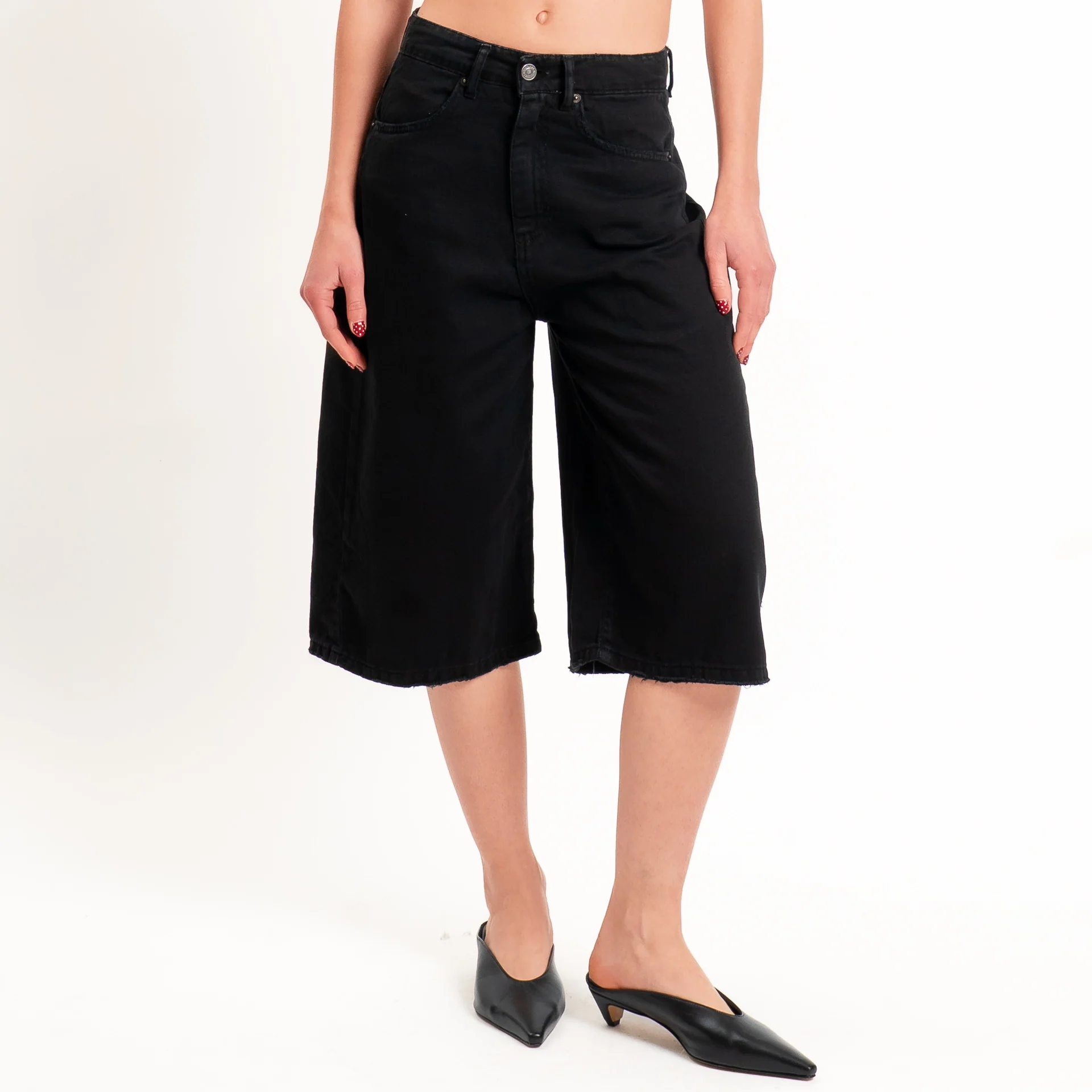 Tensione in-Bermuda Giusi drill cotone superpocket - nero - Image 2
