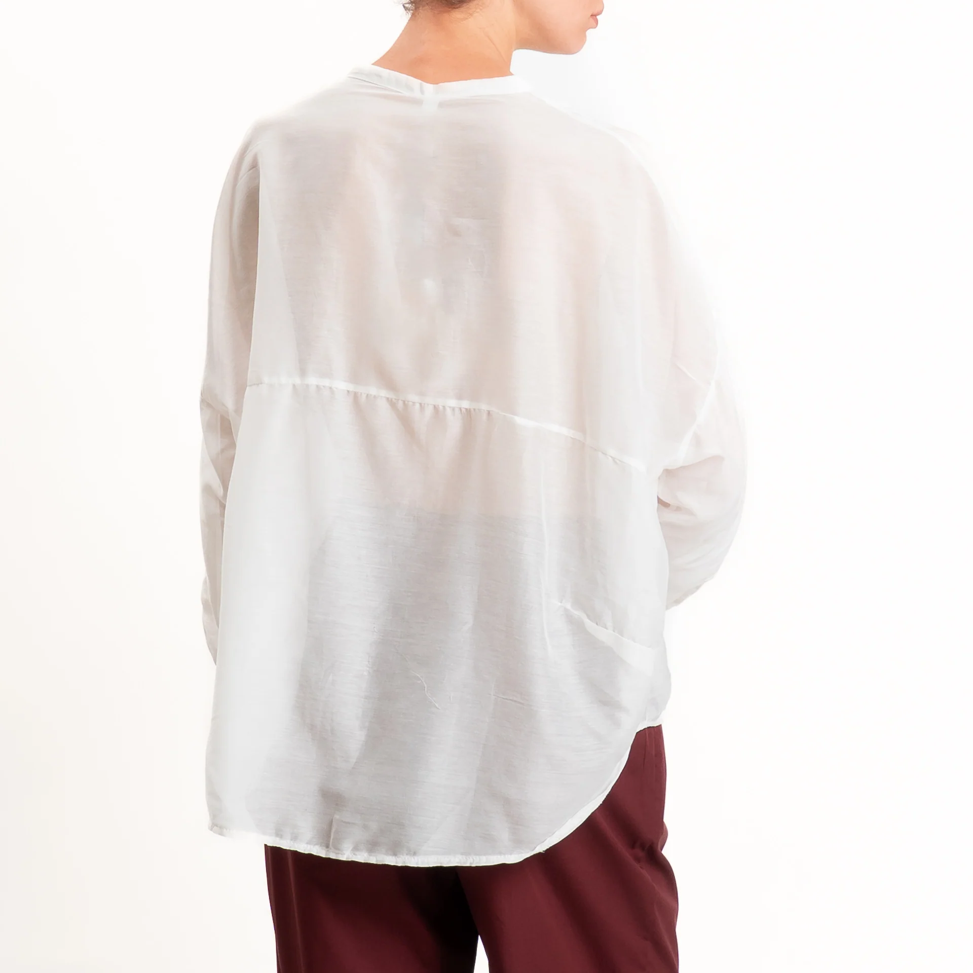 Tensione in-Camicia misto seta taschino jacquard - panna/sand/lilla - Image 4