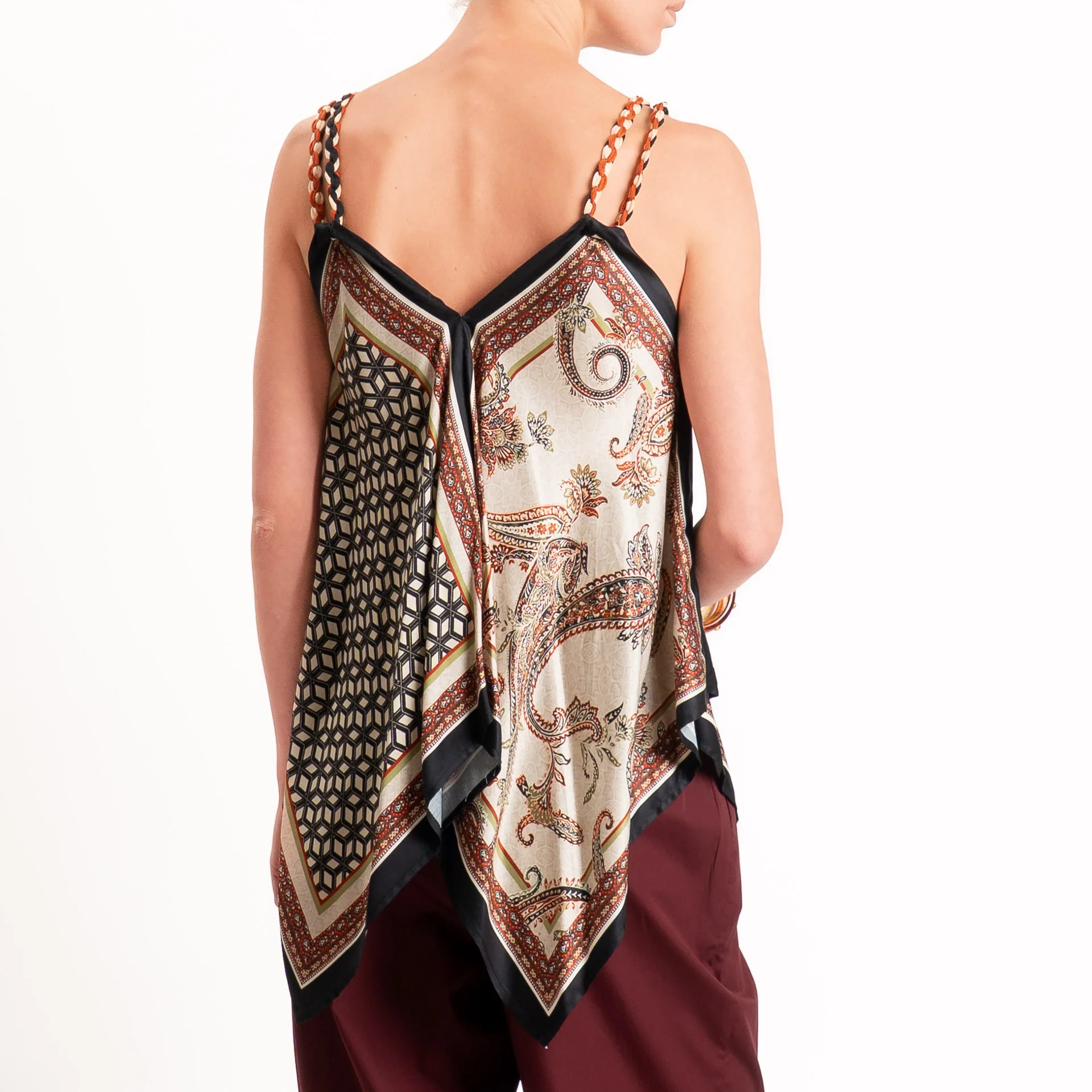 Dixie-Top satin fantasia - sand/nero/coccio - Image 4
