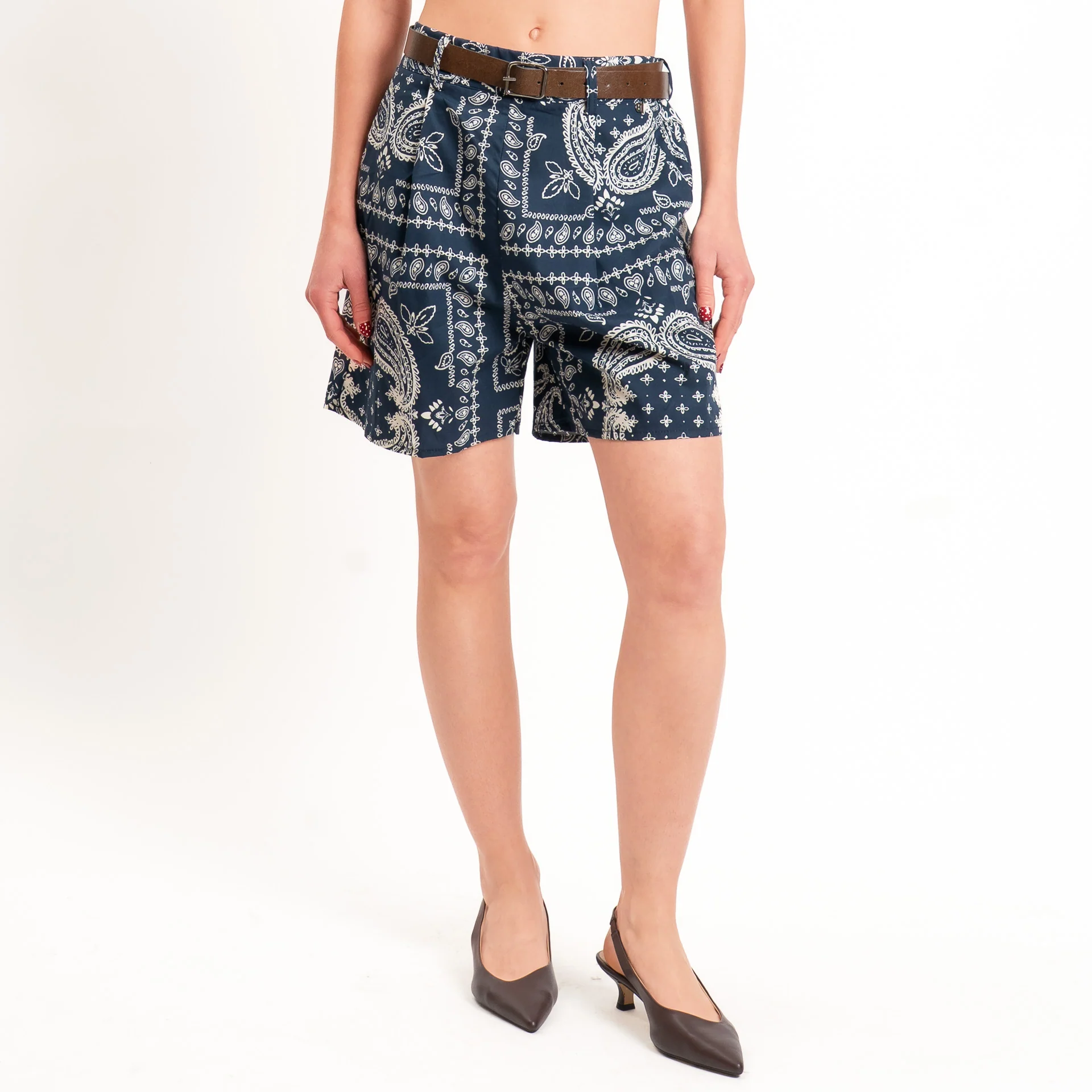 Dixie-Shorts fantasia bandana elastico dietro - blu - Image 2